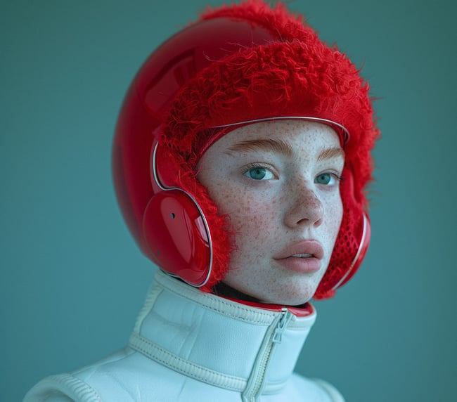 womanredhelmetSq
